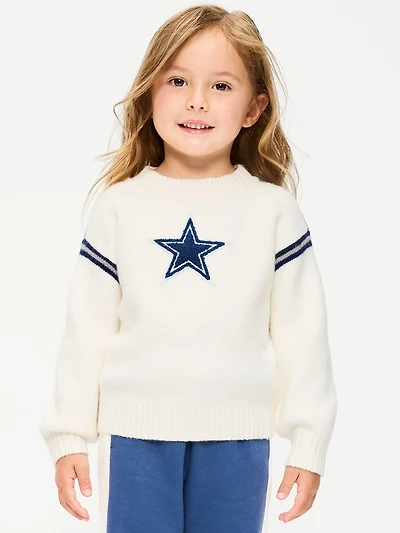 Dallas Cowboys Crew-Neck Sweater for Toddler Girls