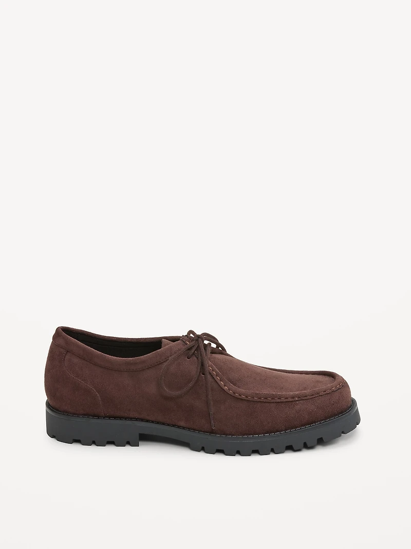 Faux-Suede Derby Boots for Men
