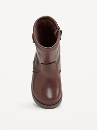 Faux-Leather Riding Boots for Toddler Girls