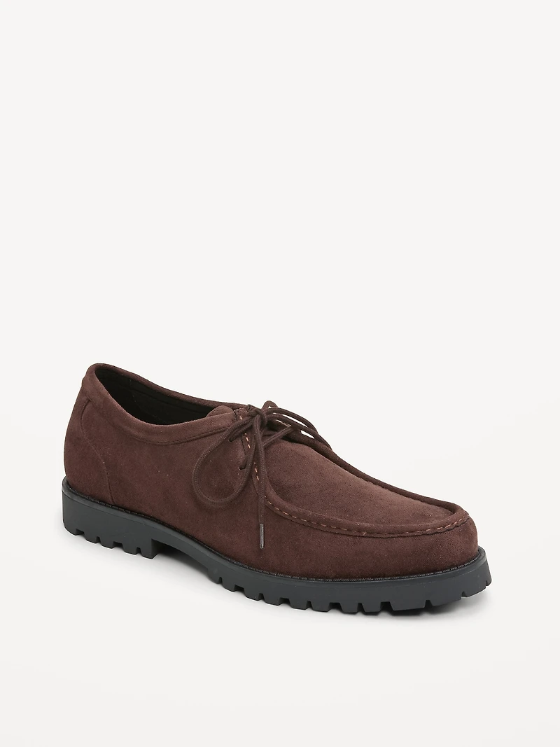 Faux-Suede Derby Boots for Men