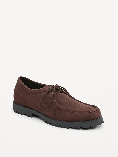 Faux-Suede Derby Boots for Men