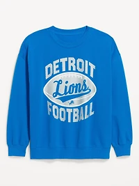 Detroit Lions Oversized Fleece Sweatshirt for Women