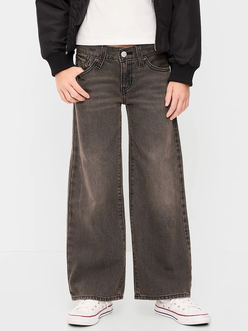 Low-Rise Baggy Wide-Leg Jeans for Girls