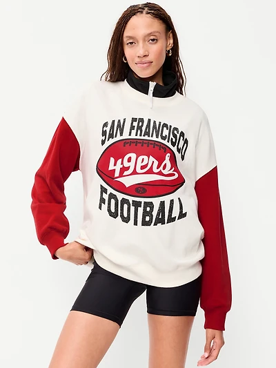 San Francisco 49ers Oversized Fleece Sweatshirt for Women