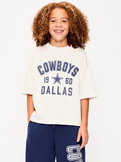 Dallas Cowboys Oversized Boxy Graphic T-Shirt for Boys