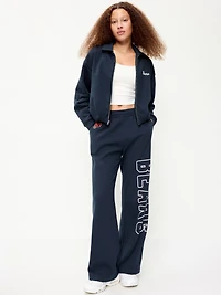 Chicago Bears Oversized Fleece Bomber Jacket for Women