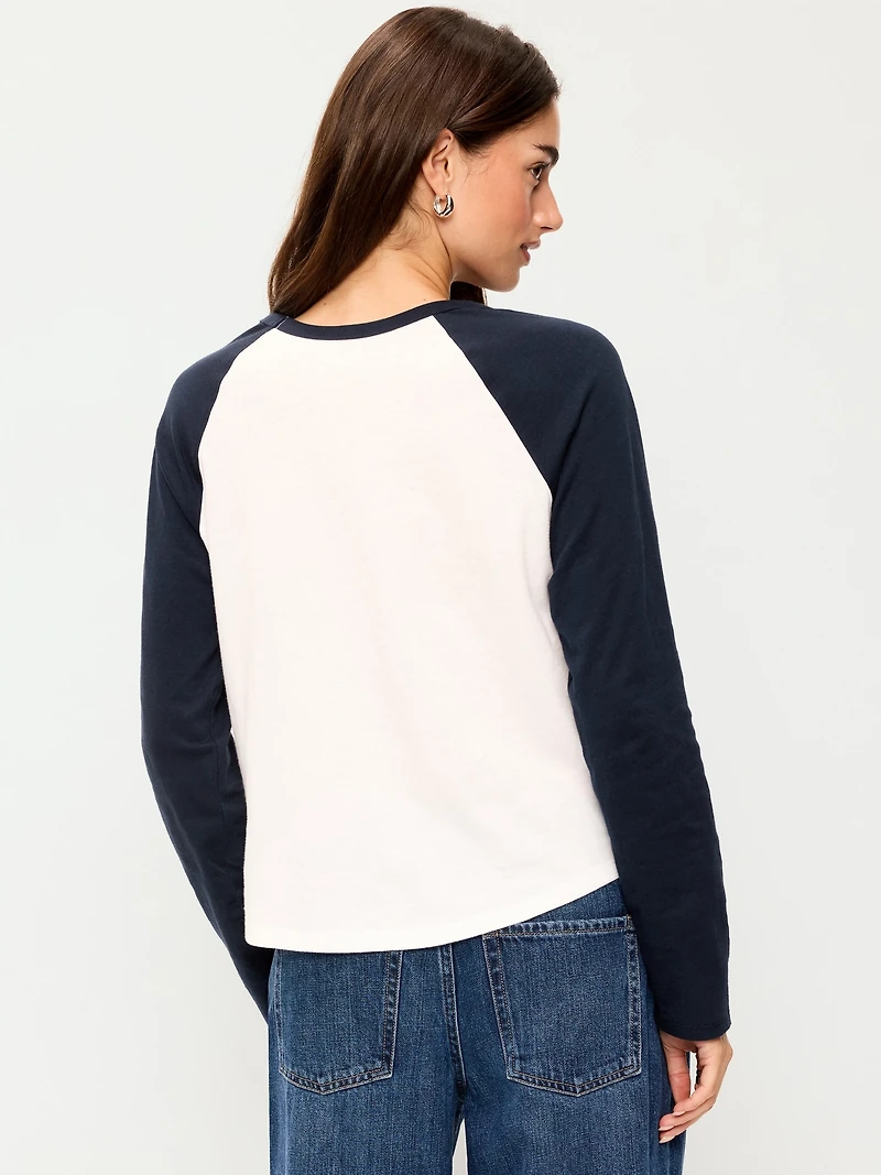 EveryWear Long-Sleeve Raglan Baseball T-Shirt