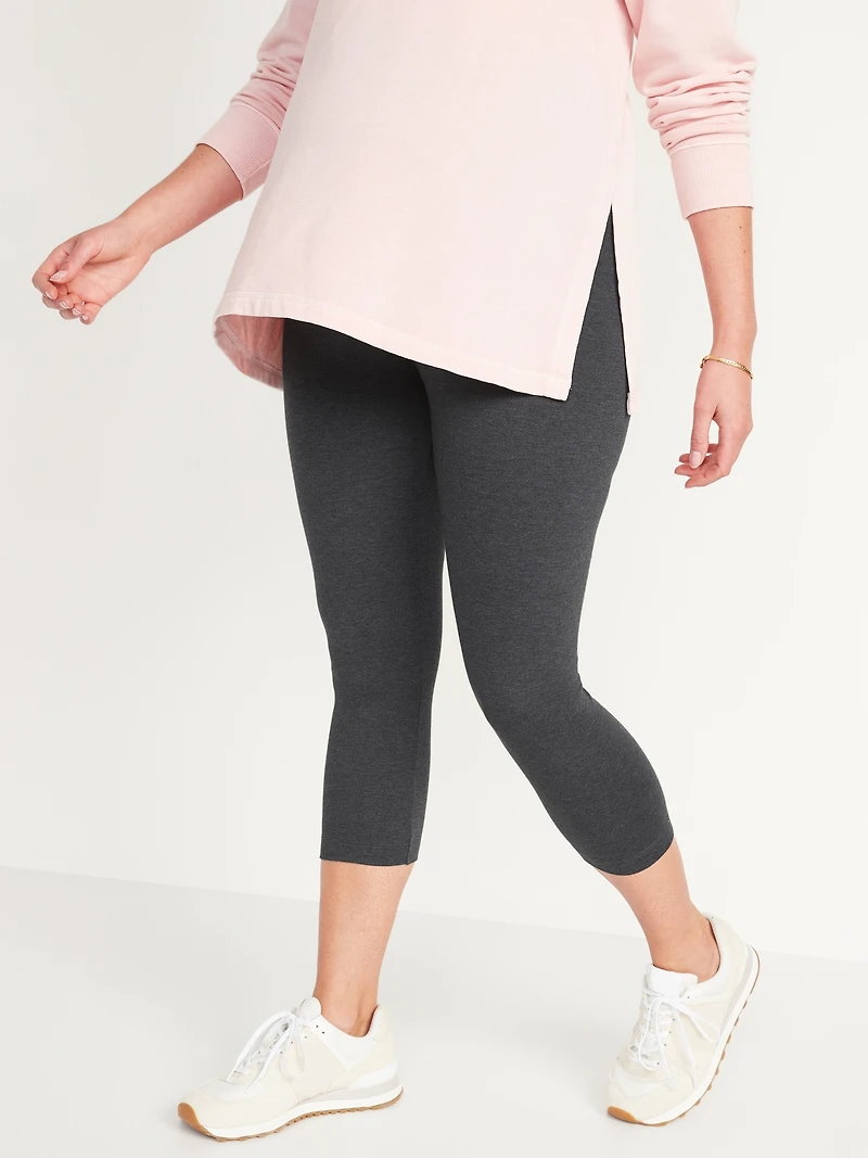 Legging de maternité court à panneau