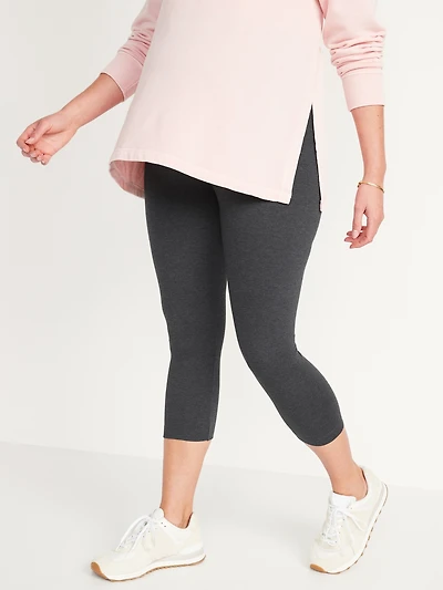 Legging de maternité court à panneau