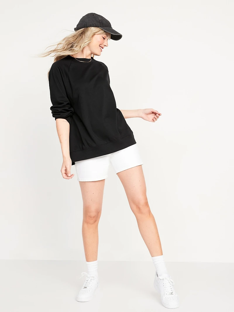 Oversized French Terry Tunic Sweatshirt