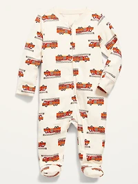 Unisex Sleep & Play Printed Footed One-Piece for Baby