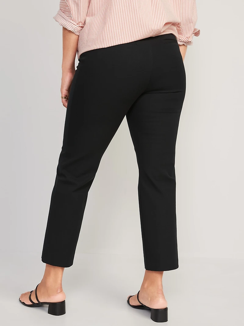 Pantalon Pixie à coupe droite et panneau latéral de Maternité, longueur cheville