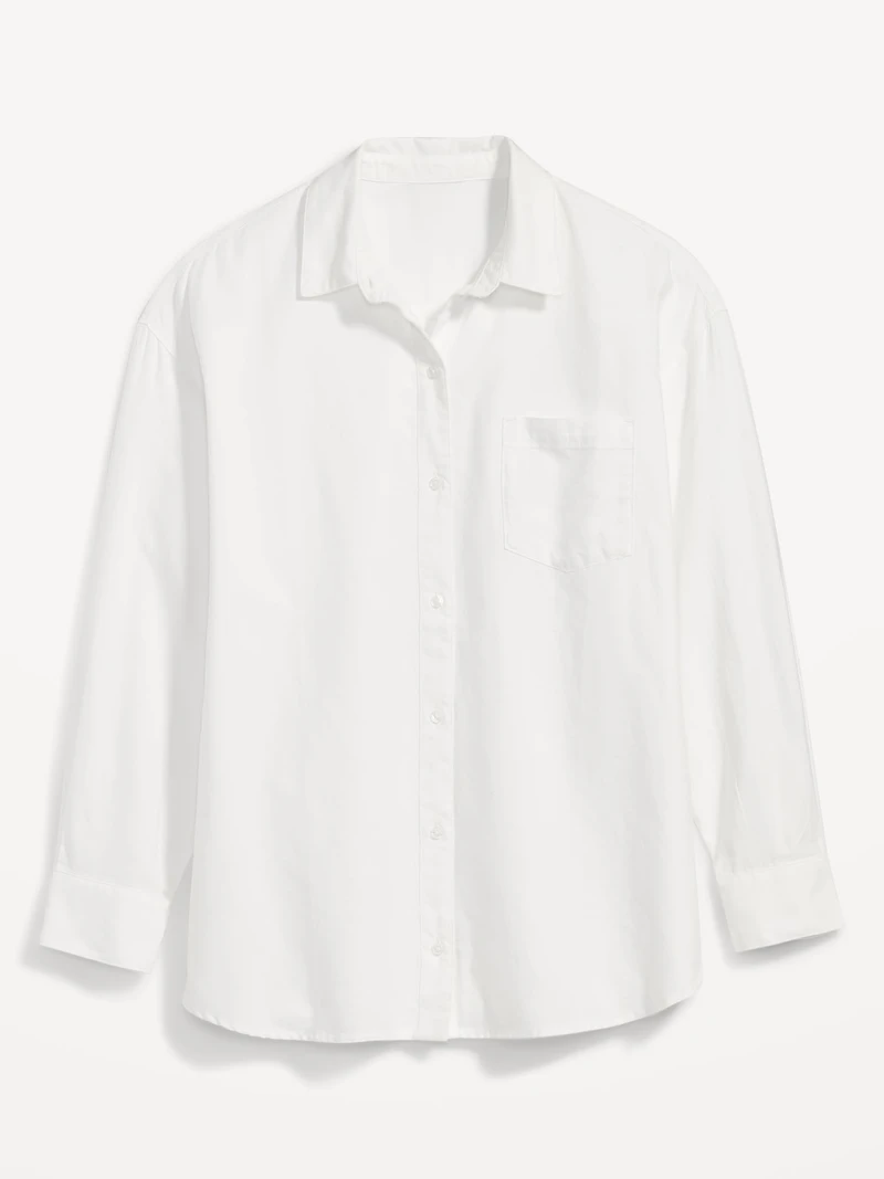 Oversized Button-Down Boyfriend Shirt