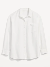 Oversized Button-Down Boyfriend Shirt