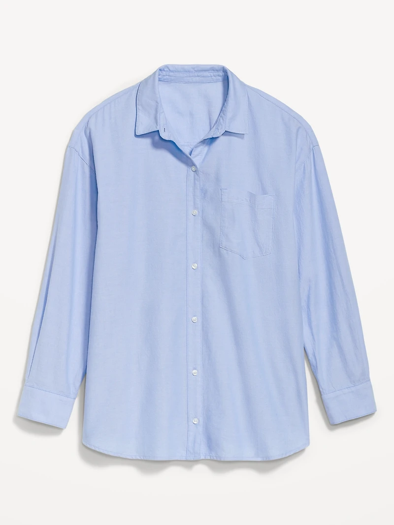 Oversized Button-Down Boyfriend Shirt