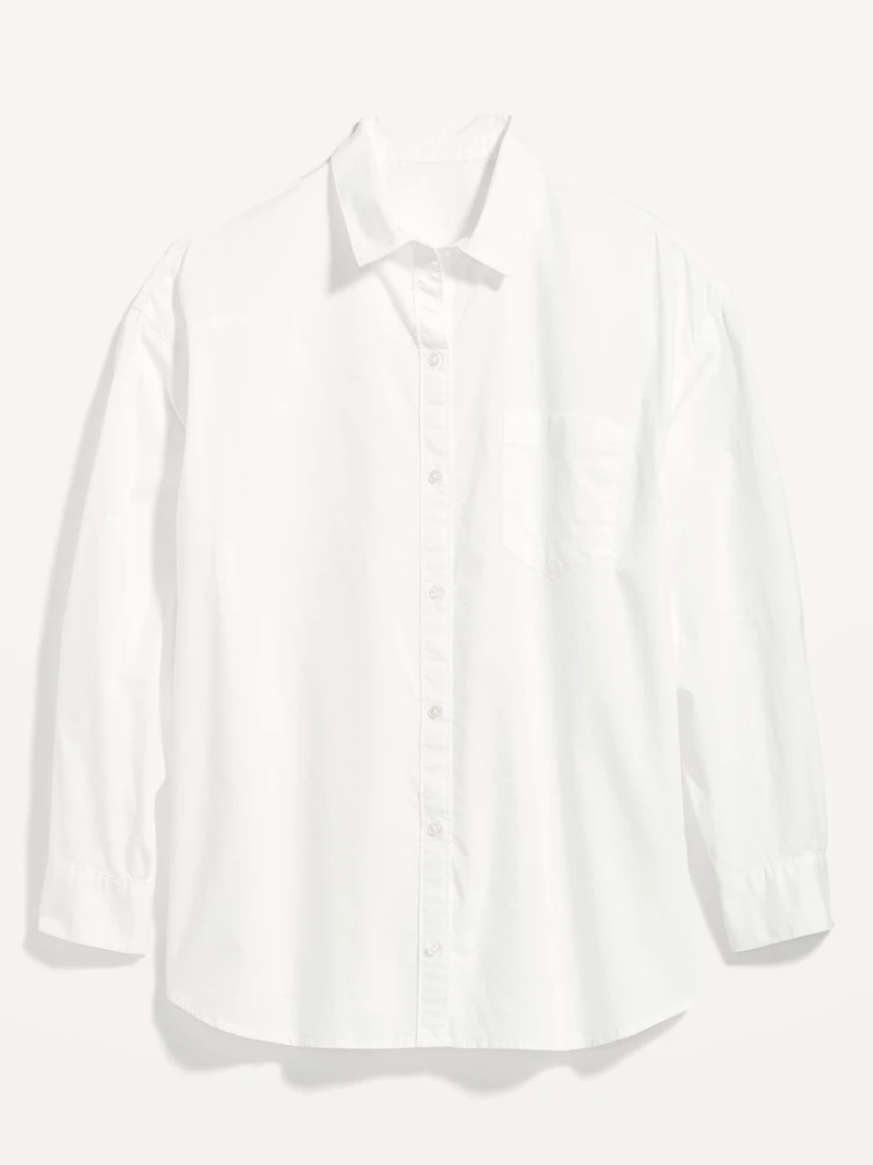 Oversized Button-Down Boyfriend Shirt