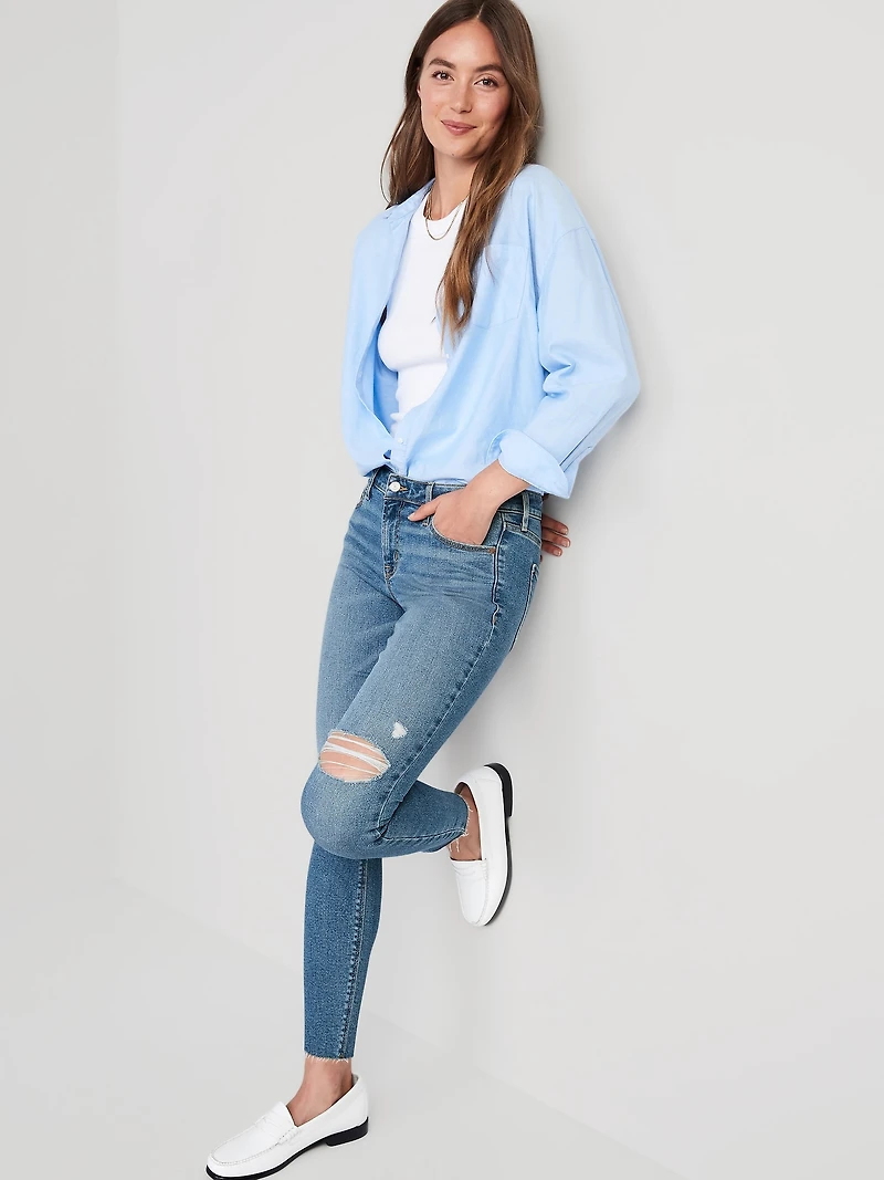 Mid-Rise Rockstar Super-Skinny Jeans