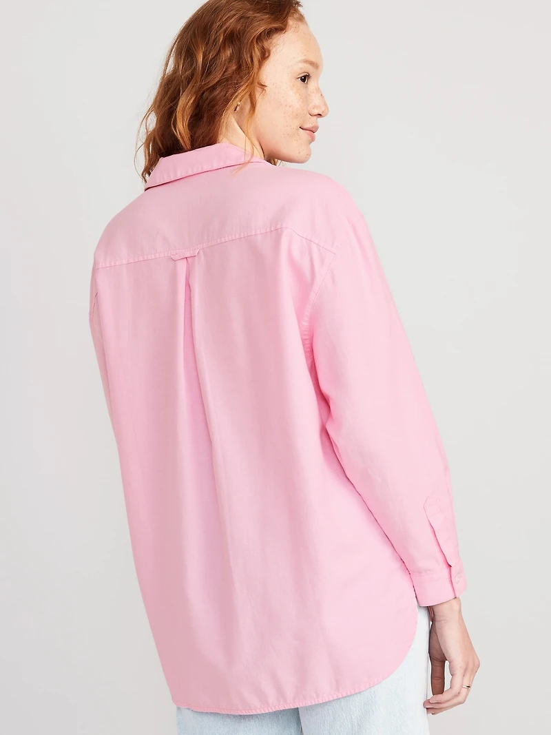 Oversized Button-Down Boyfriend Shirt