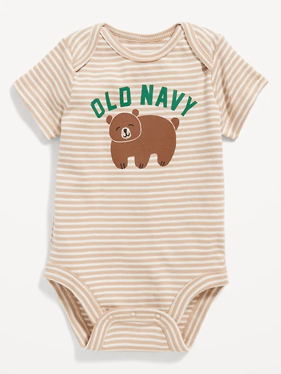 Unisex Short-Sleeve Logo-Graphic Bodysuit for Baby