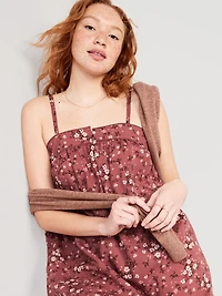Floral Smocked Mini Cami Swing Nightgown