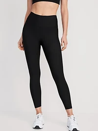High-Waisted PowerSoft Rib Mix 7/8 Leggings