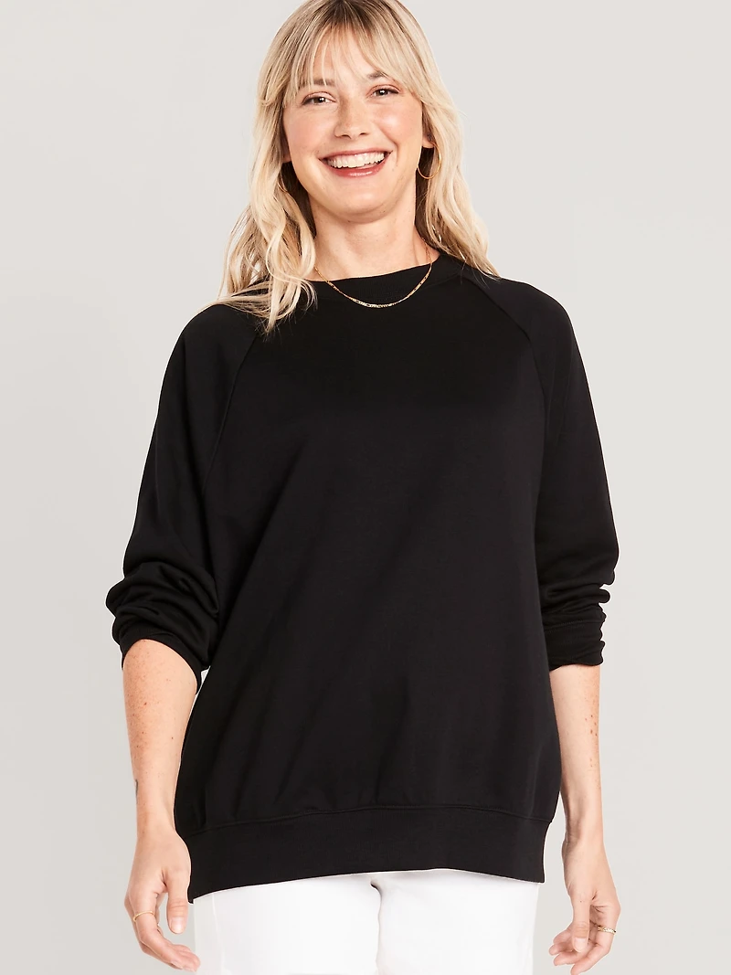 Oversized French Terry Tunic Sweatshirt