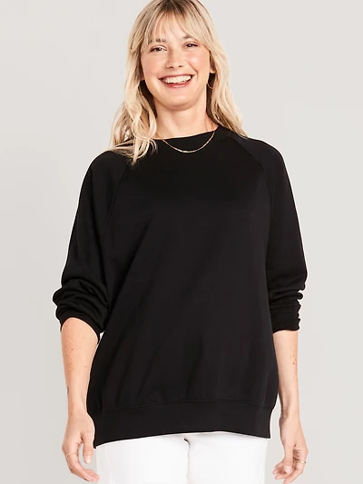 Oversized French Terry Tunic Sweatshirt