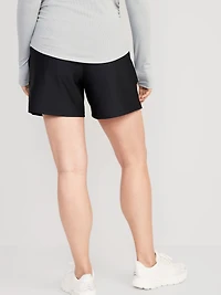 Short de maternité PowerSoft à taille rabattable, entrejambe de 5 cm