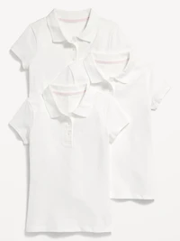 Uniform Pique Polo Shirt 3-Pack for Girls