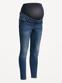 Jean Rockstar super ajusté à panneau couvrant de qualité supérieure Maternité