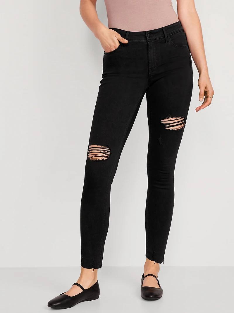 Mid-Rise Rockstar Super-Skinny Jeans