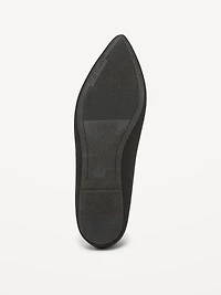 Soft-Knit Pointed-Toe Ballet Flats