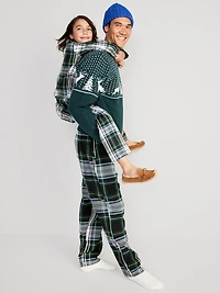 Gender-Neutral Matching Flannel Pajama Set for Kids
