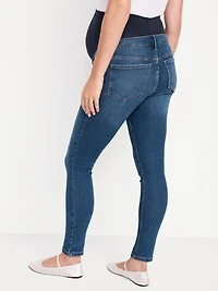 Jean Rockstar super ajusté à panneau couvrant de qualité supérieure Maternité