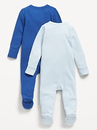 Sleep & Play 2-Way-Zip Footed One-Piece 2-Pack for Baby