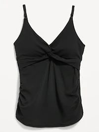 Haut de maillot bain tankini d’allaitement à devant