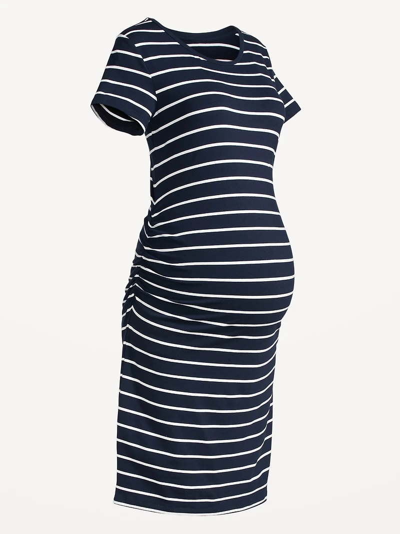 Robe moulante à manches courtes de maternité