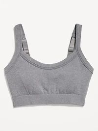 Light Support Fluid Seamless Ribbed Sports Bra