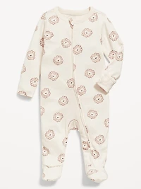 Unisex Sleep & Play Printed Footed One-Piece for Baby