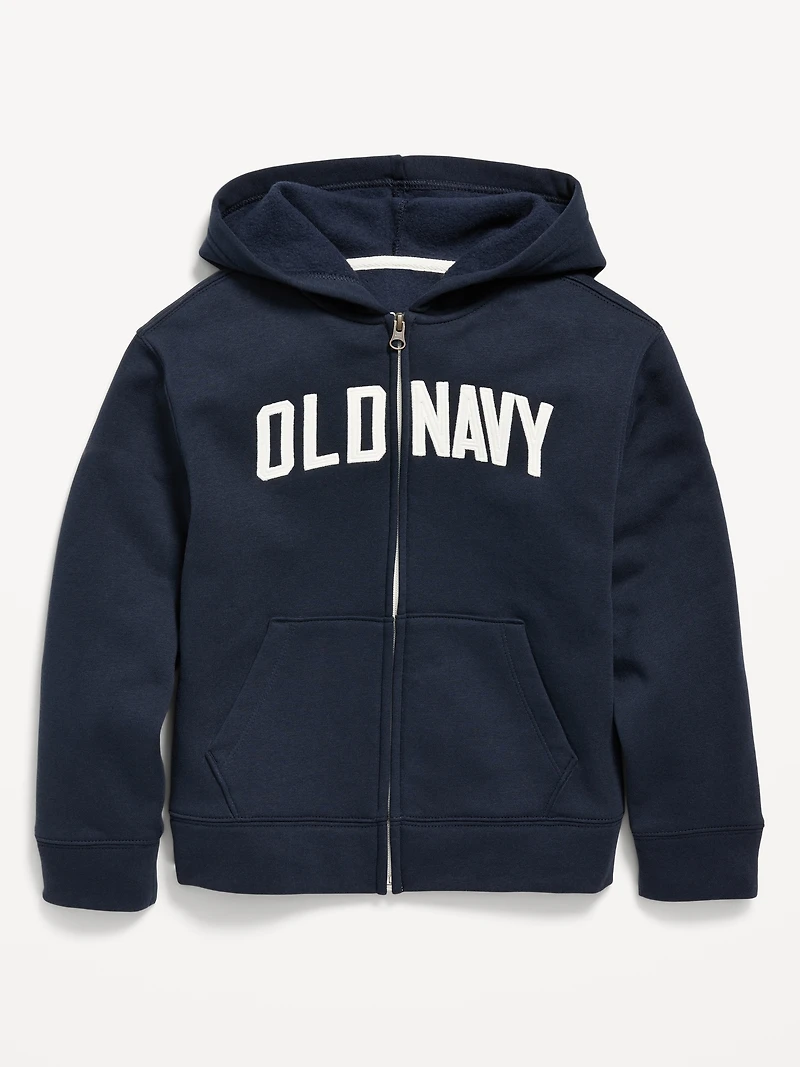 Logo-Graphic Zip-Front Hoodie for Boys