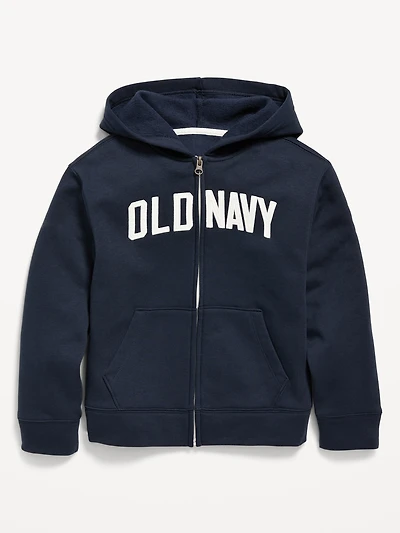 Logo-Graphic Zip-Front Hoodie for Boys