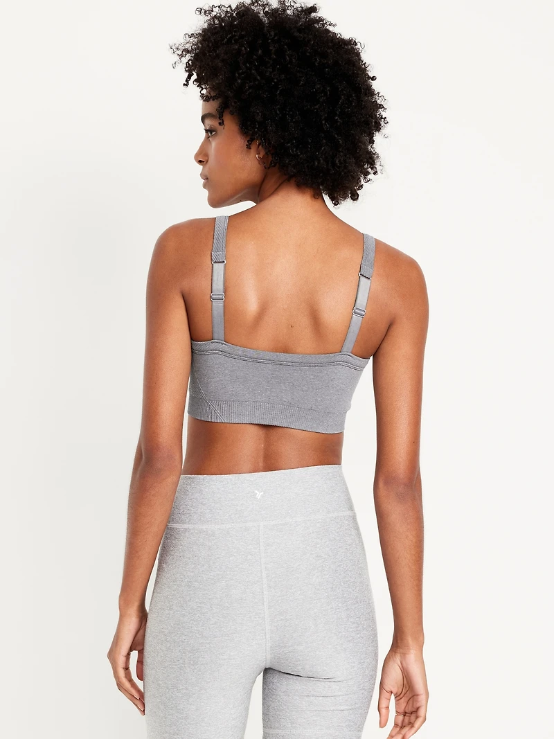 Light Support Fluid Seamless Ribbed Sports Bra