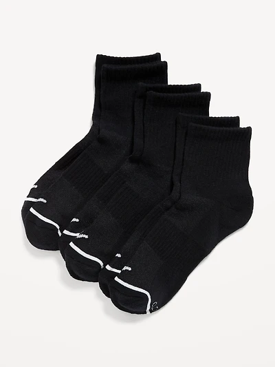 3-Pack Athletic Quarter Crew for Women