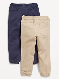 Functional-Drawstring Jogger Pants 2-Pack for Toddler Boys