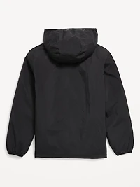 Hooded Zip-Front Water-Resistant Jacket for Boys