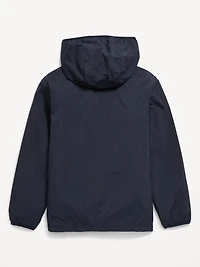 Hooded Zip-Front Water-Resistant Jacket for Boys