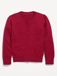 School Uniform Button-Up Cardigan for Girls