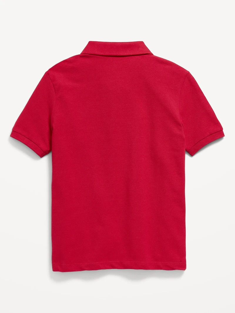 School Uniform Pique Polo Shirt for Boys