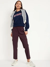 High-Waisted SleekTech Cargo Ankle Pants