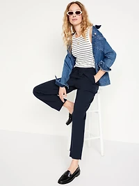 High-Waisted Billie Straight Ankle Trouser